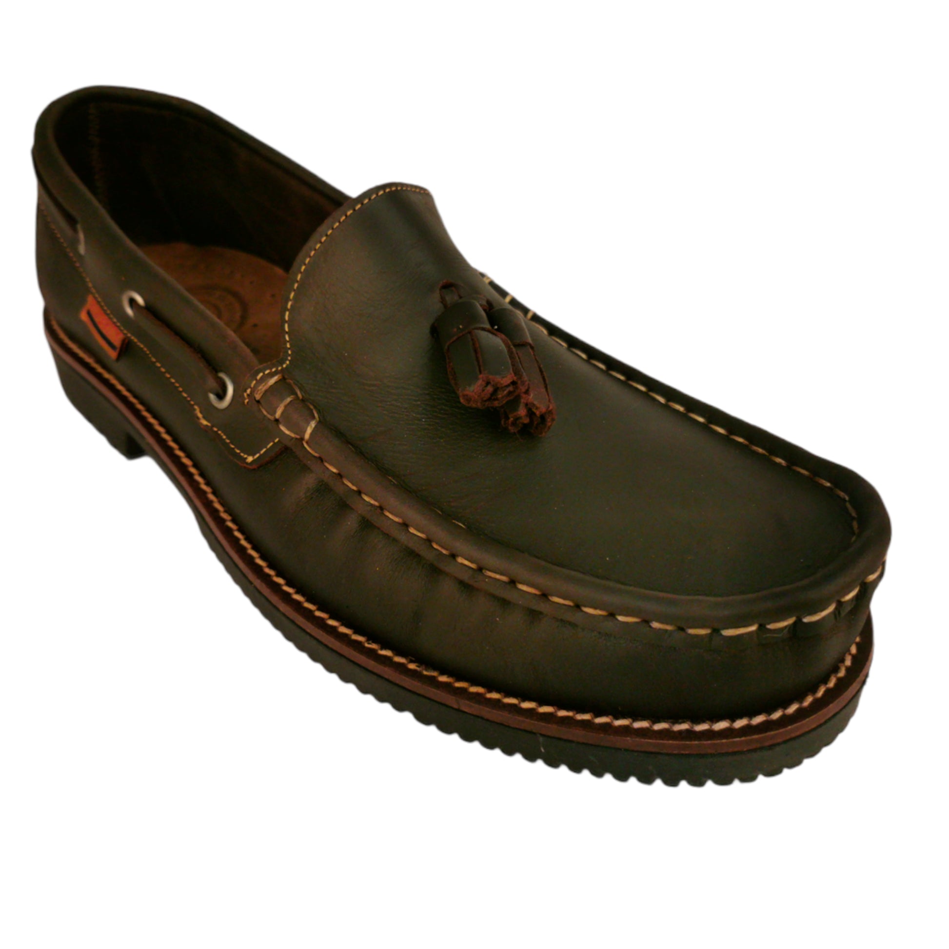 Cuero Zapatos Apache Nautica Nautico Hombre Mujer Marron Riap503ma